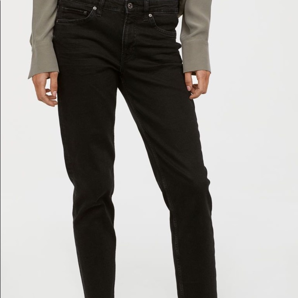 H&M Girlfriend Fit Black Jeans